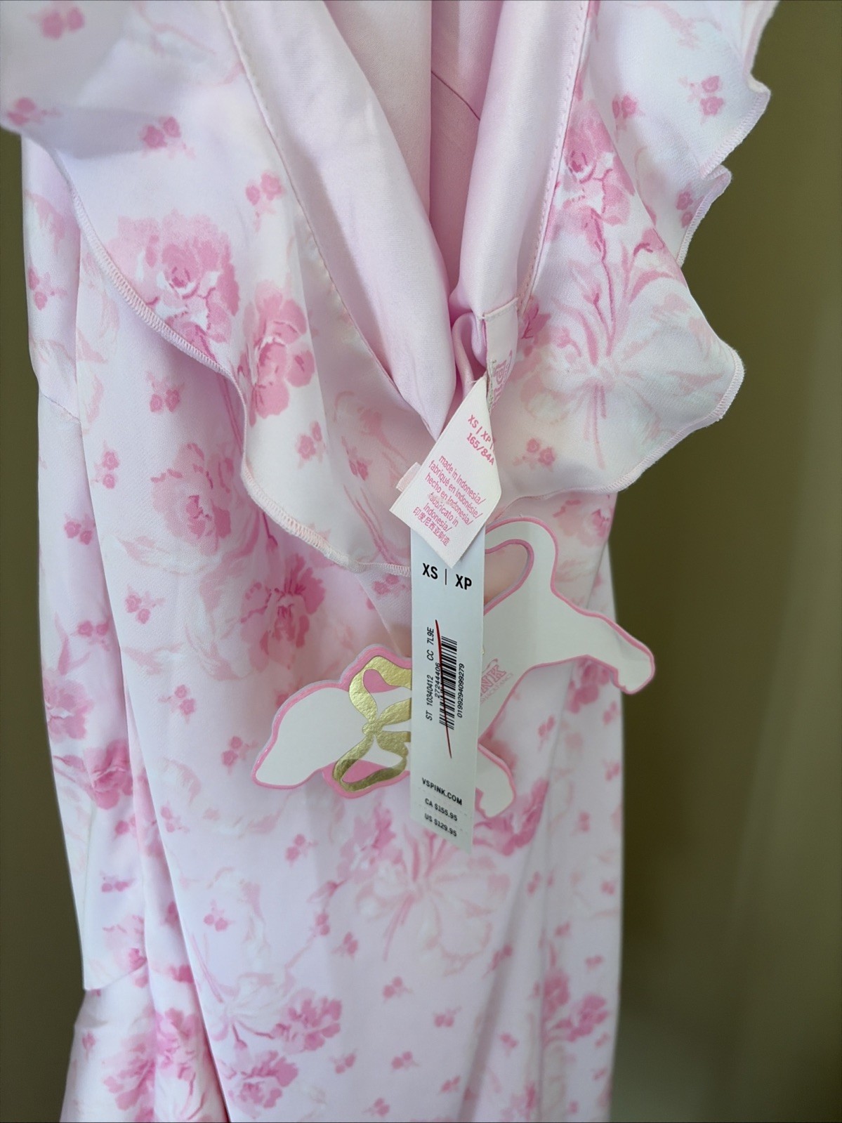 VS PINK x LoveShackFancy HalterMidi Dress Sz XS $129