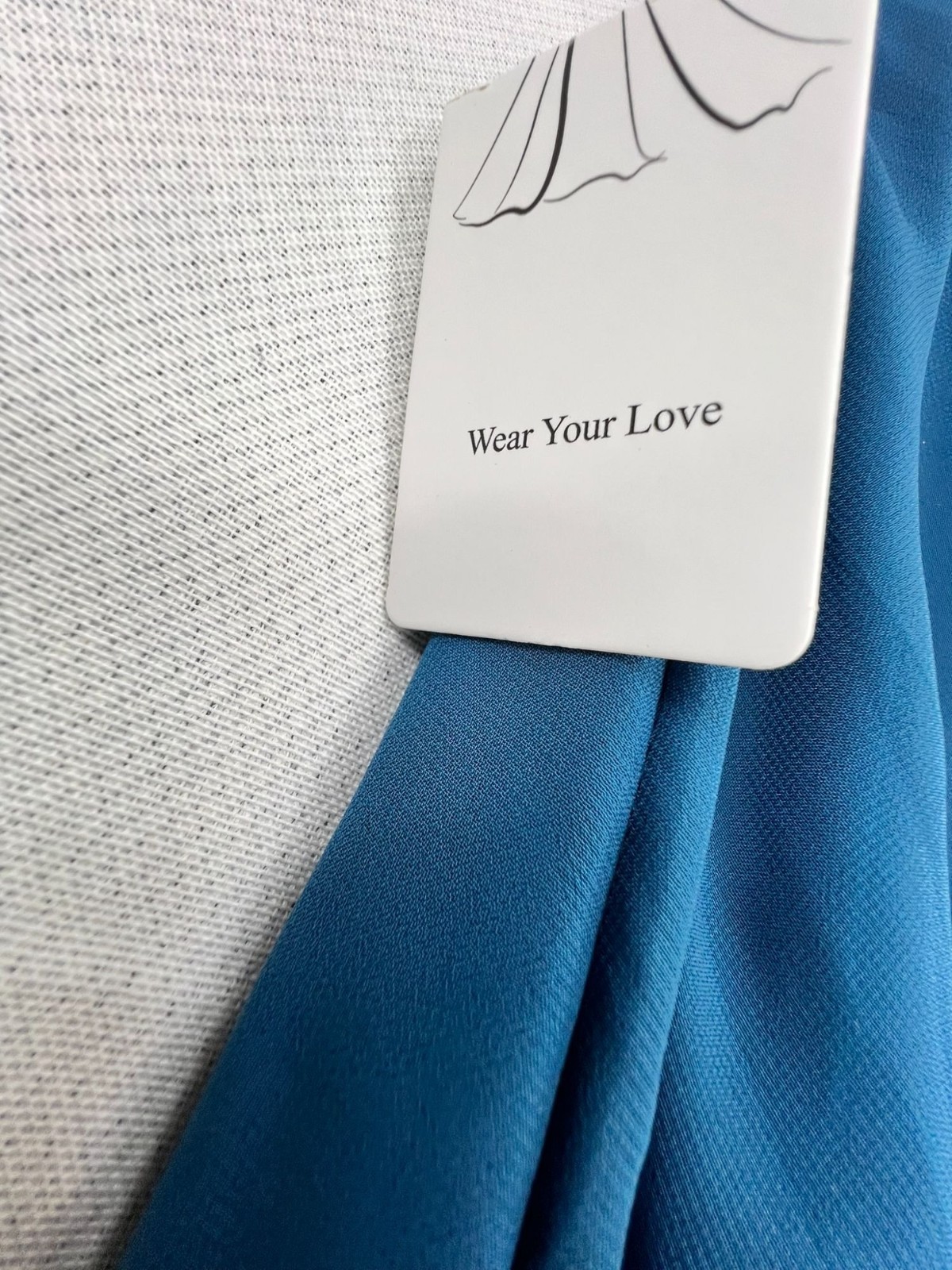 Wear Your Love Womens Chiffon Maxi Bridesmaid Dress One-Shoulder Size 10 Blue