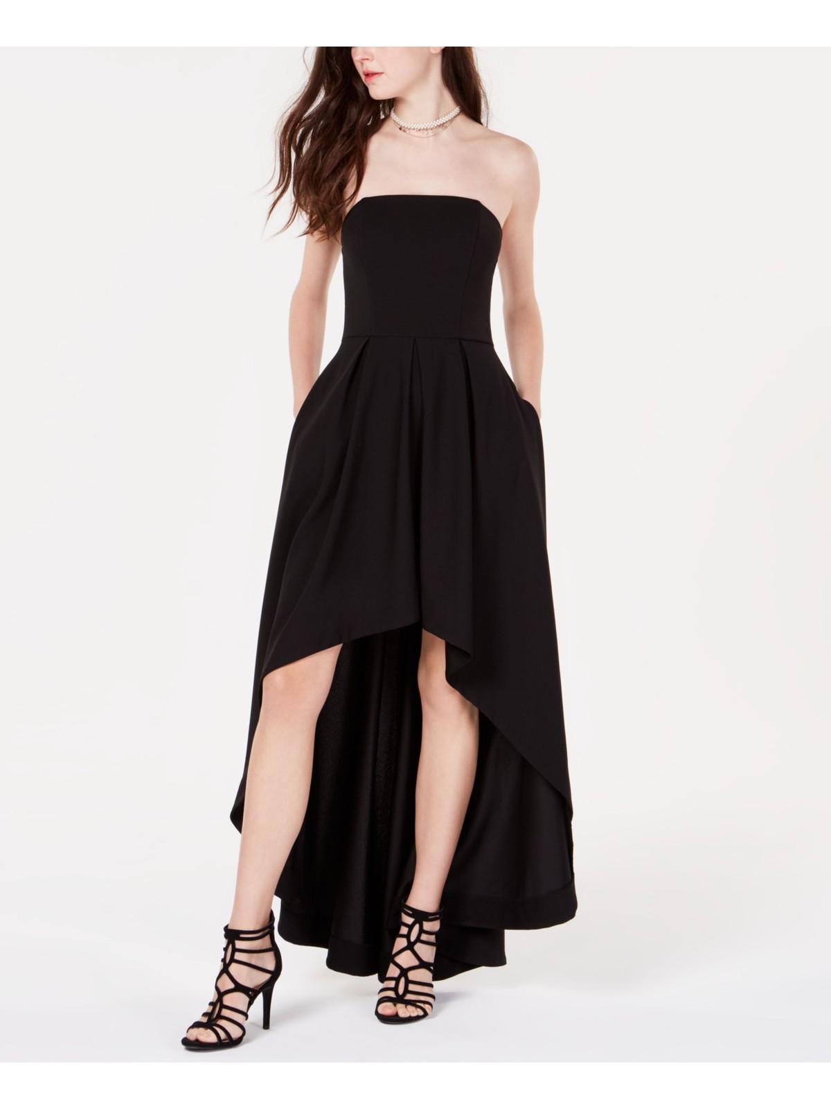 SPEECHLESS Womens Maxi Dress Black Boning At Bodice Molded Cups Juniors 1