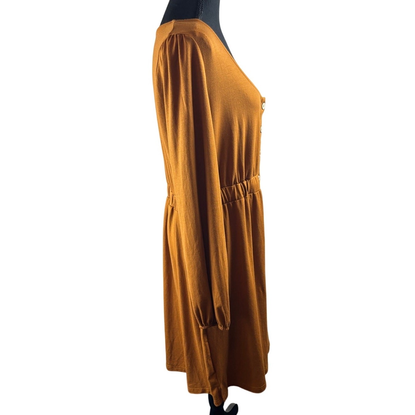 Ladies Long Sleeve Short Stretch Long Sleeve Blouson Dress Sz XL