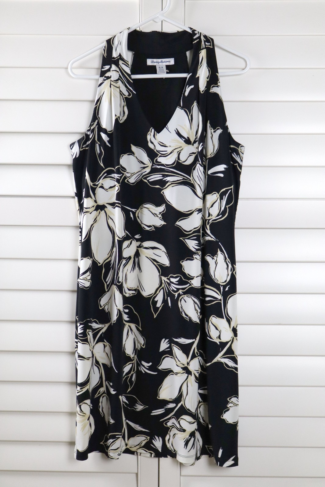 TOMMY BAHAMA $138 Slinky Stretch Shelf Bra Halter Tank Dress Size Medium