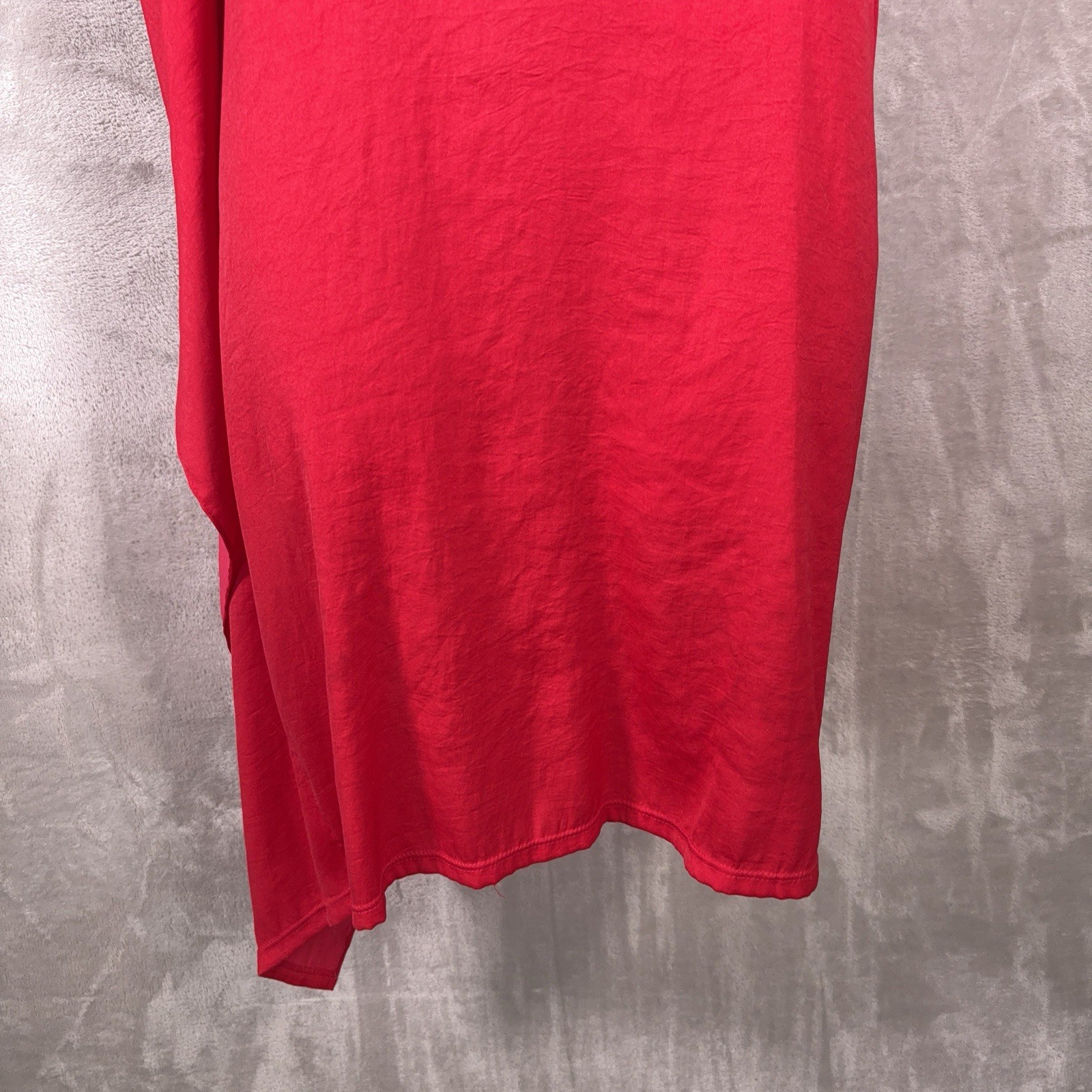 Helmut Lang Asymmetrical Shift Dress Womens Small Red Oversized Modal Knit