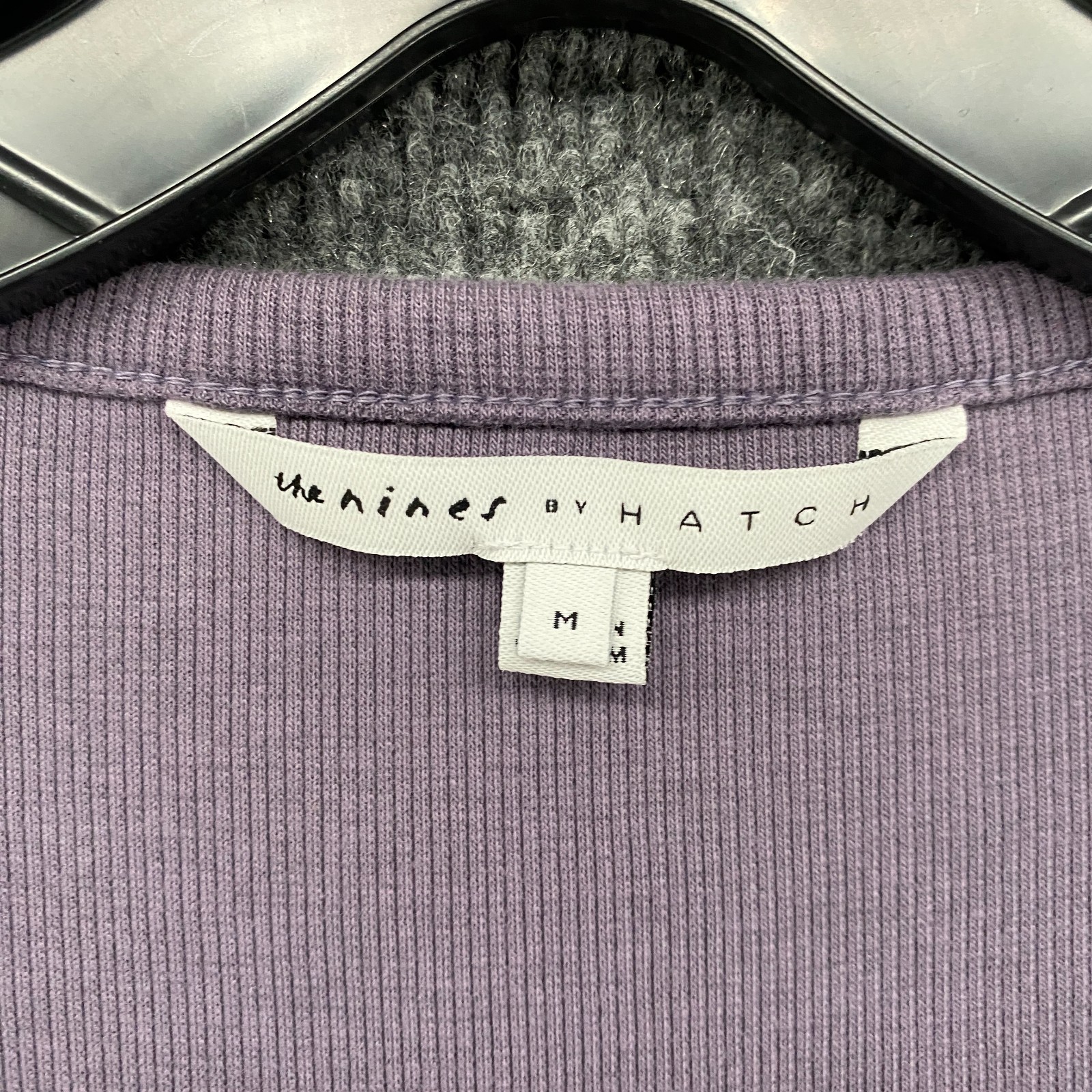The Nines by Hatch Dress Medium Maternity Purple Fitted Midi Side Slit Causal