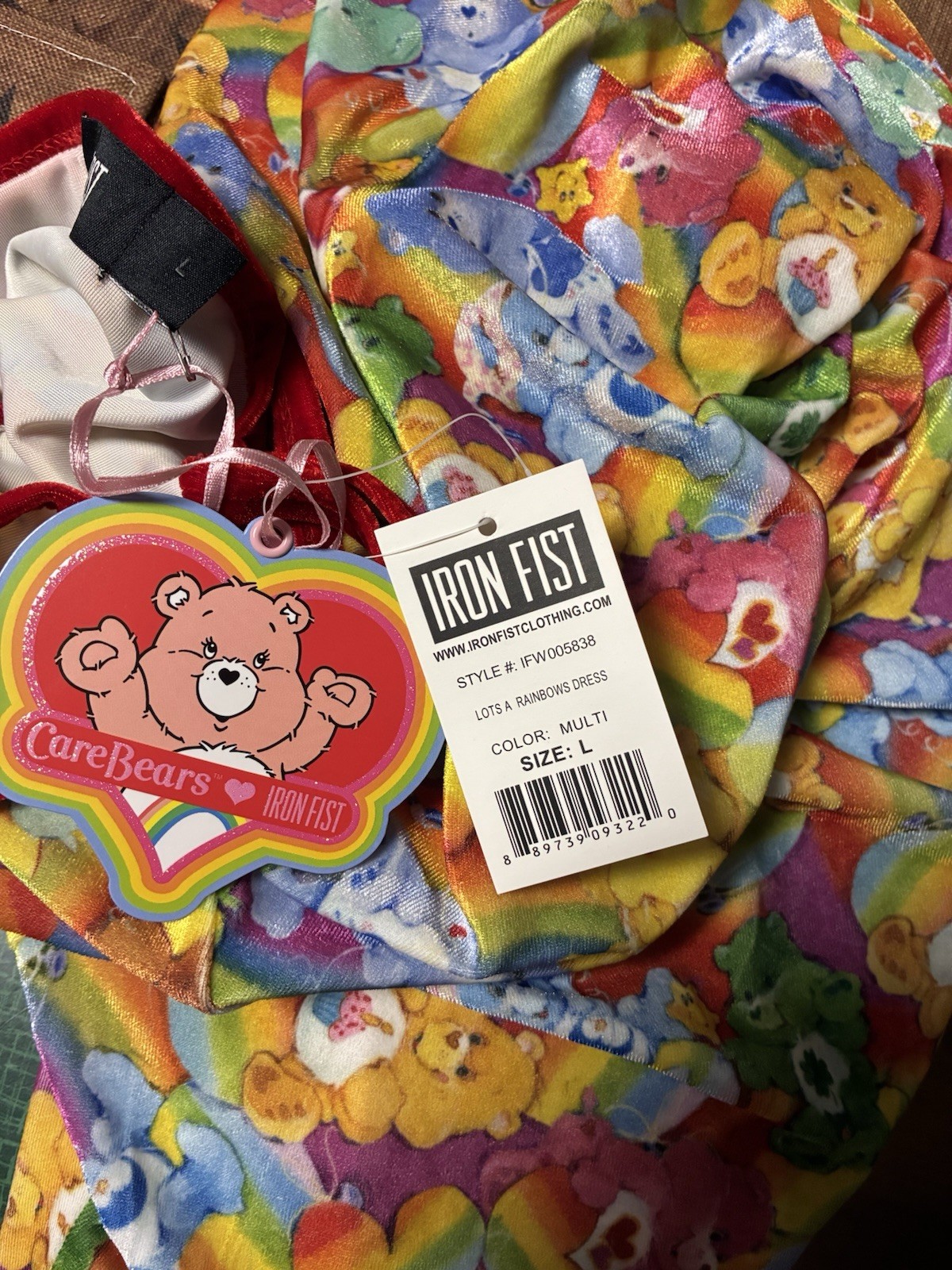 NWT Iron Fist Lots A Rainbows Care Bears Dress