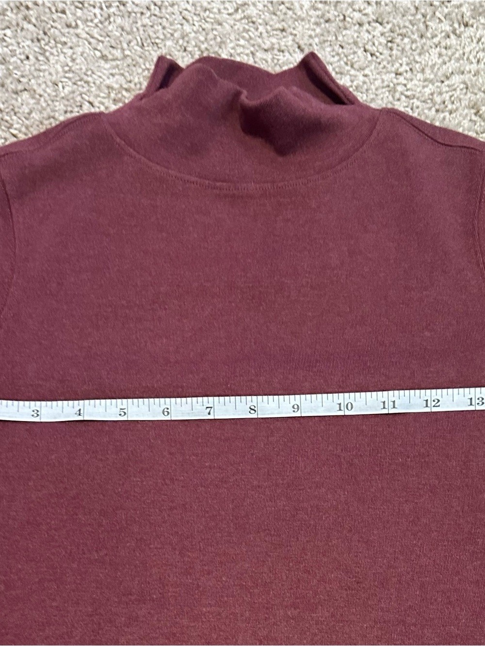 The Normal Brand Mock Neck Sweatshirt Dress XS Burgundy Cotton Blend