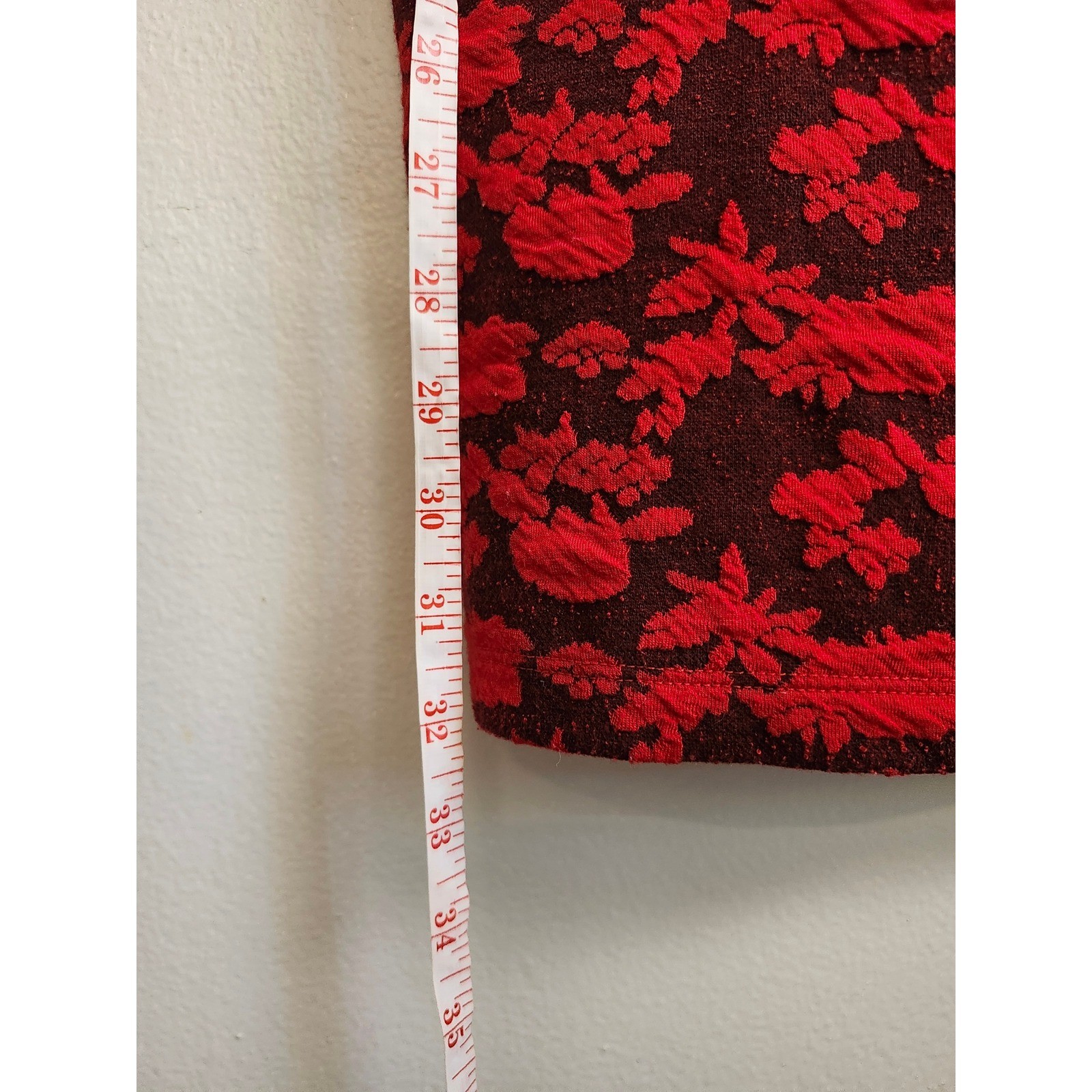 Candie’s Red & Black Floral Twist Front Bodycon Dress Size Small Y2K Party Goth
