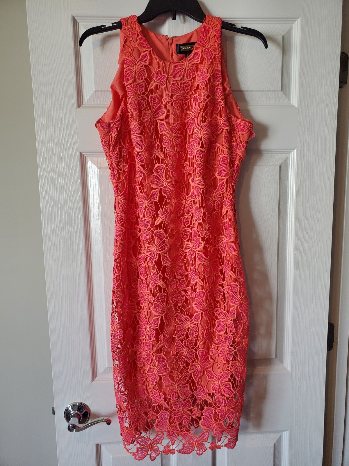 Alexia Admor dress Pink And Peach Sleeveless lace midi size 6