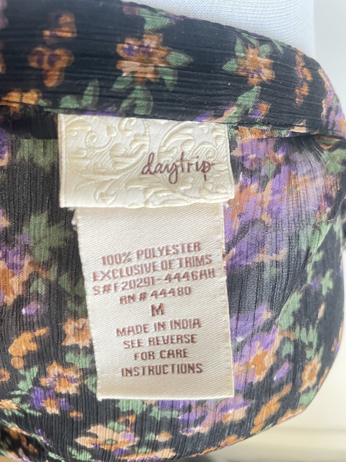 Buckle Daytrip Floral Sheer Tunic Mini Dress V-Neck 3/4 Sleeve