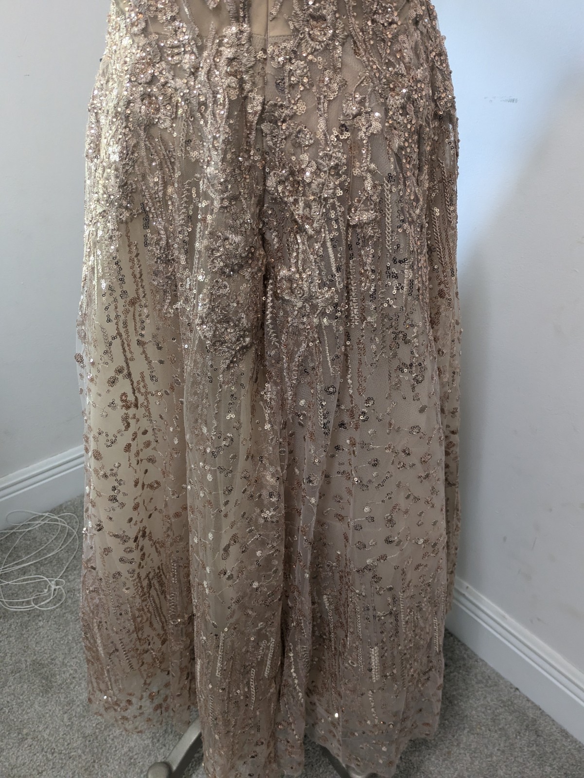 Mac Duggal Embellished Butterfly Fit & Flare Tea-Length Dress Size 12 Wedding