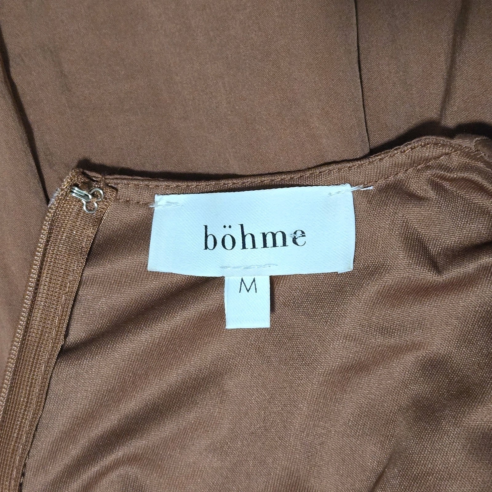Bohme Maxi Dress Womens Sz Medium Rust Copper Bohemian Romantic
