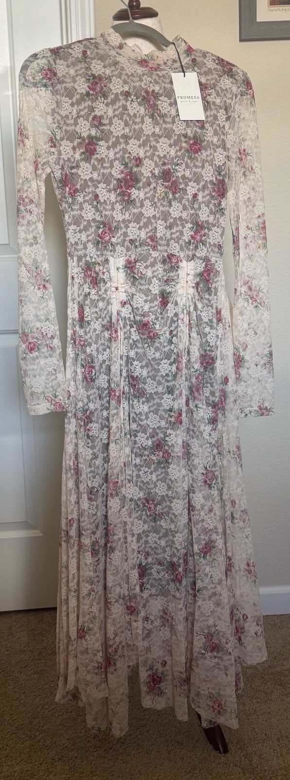 Adorable Promesa Dress In Medium, New With Tags. Bodice Fully Lined.