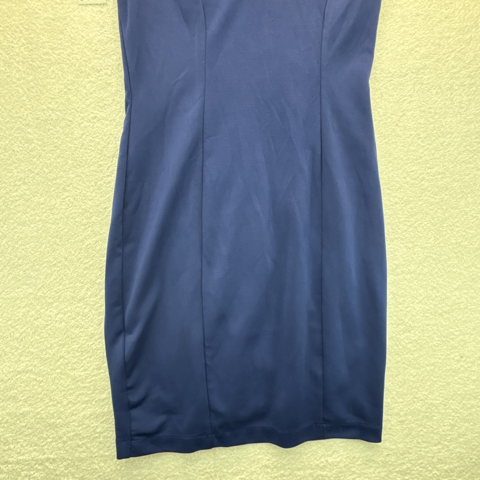 NEW Alexia Admor Cap Sleeve Sheath Dress Fitted Navy Gold V Neck XS Bin 3 Tag 96