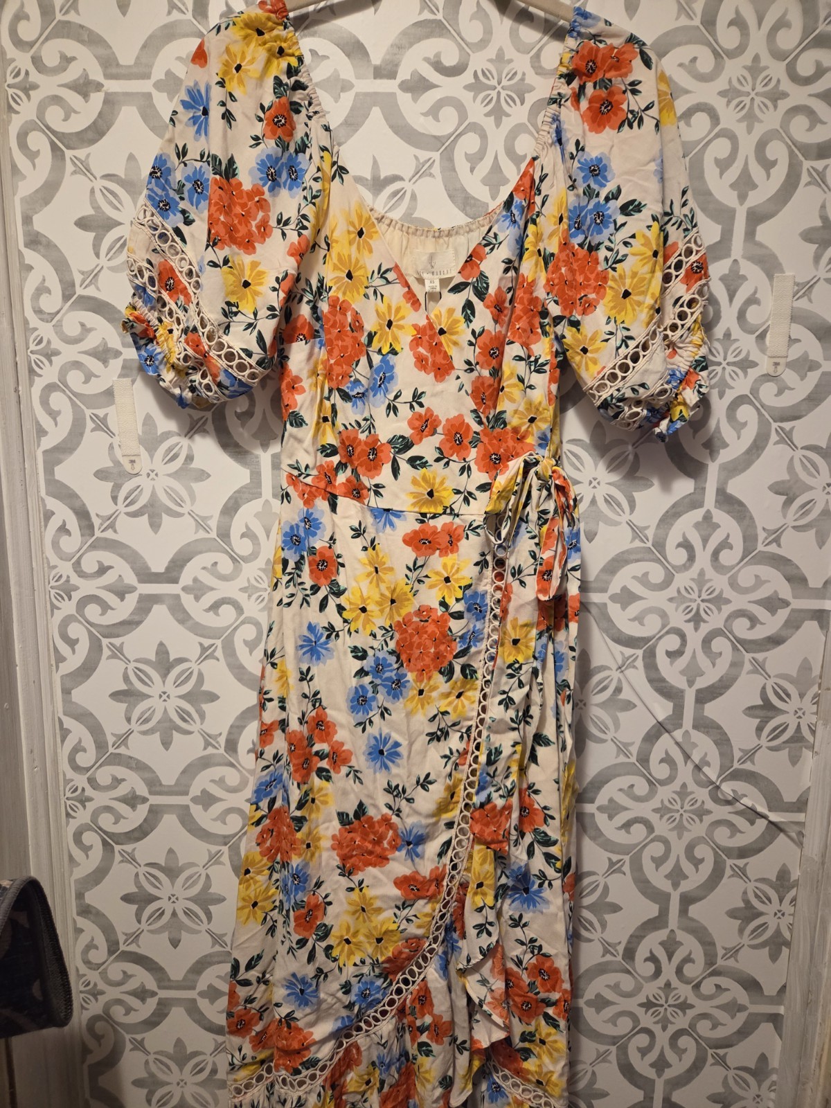 LOST + WANDER Women’s Catalina Maxi Wrap Dress Floral Flowers Size Xsmall New