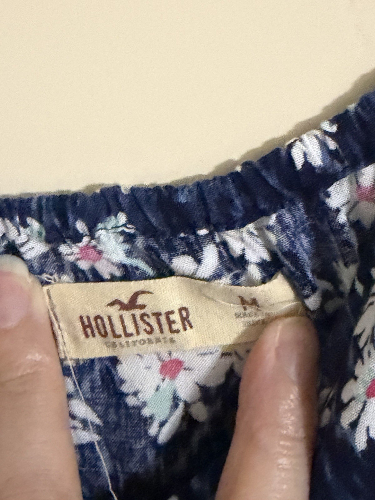 Hollister Blue Floral Strap Sundress Midi Button Down Sz M