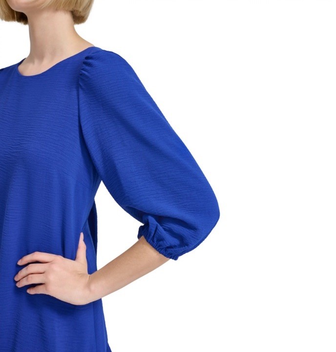 Harper Rose Ultramarine Balloon Sleeve Shift Dress Back Zipper Women’s 10