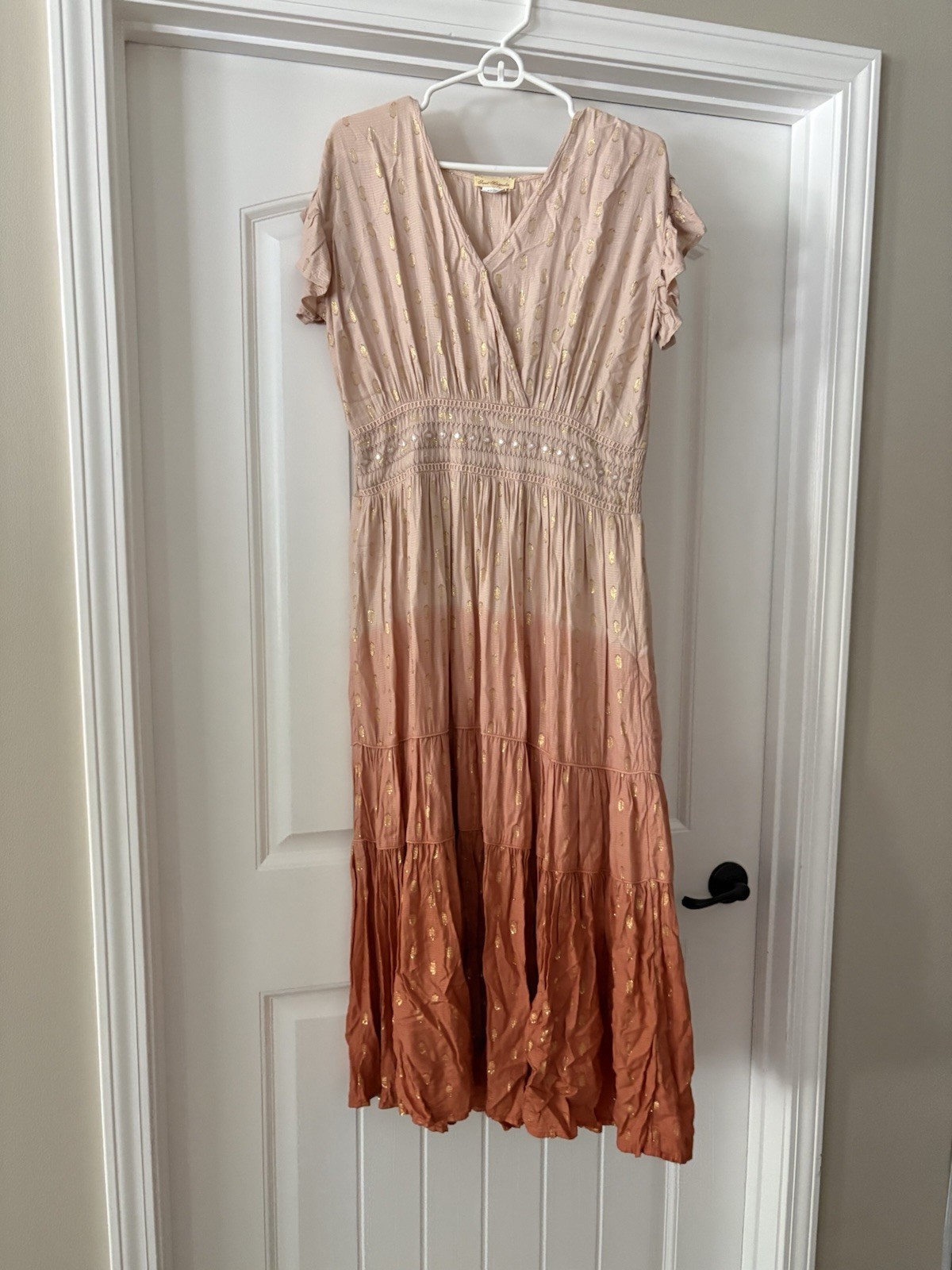 Sweet Magnolia Dress – M – Peach, Orange, Gold Ombré