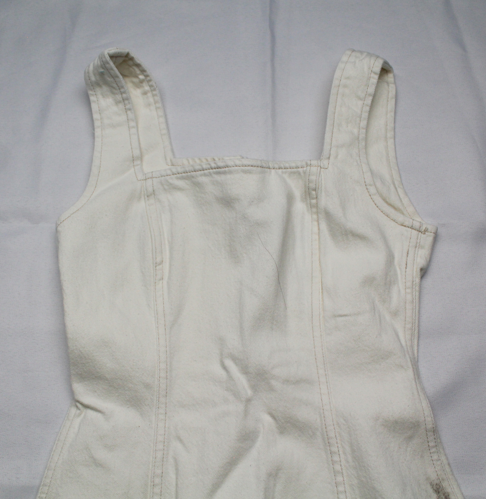 Abercrombie & Fitch Women Petite Column Midi Dress CD4 Cream Size 2XSP