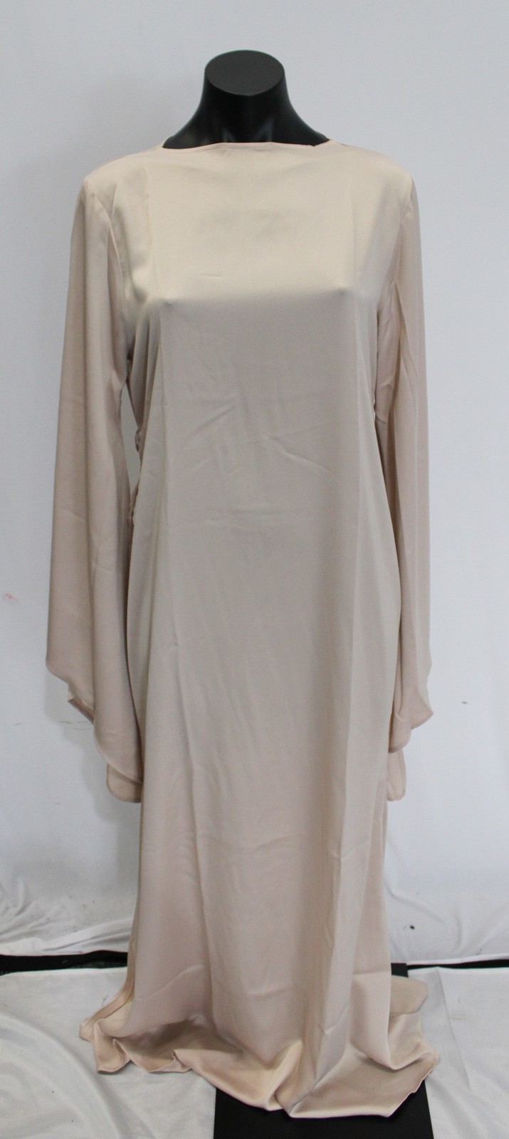 Esme Women’s Flared Bell-Sleeve Floor Length Tulip Dress LB3 Blush Pink Size M/L