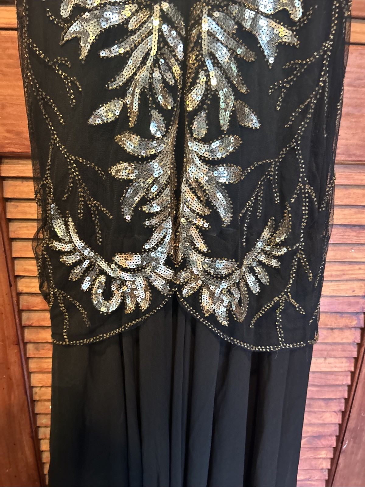 PrettyGuide Women ‘s 1920s Formal Evening Prom Dress Gold Small Women ‘s Dress