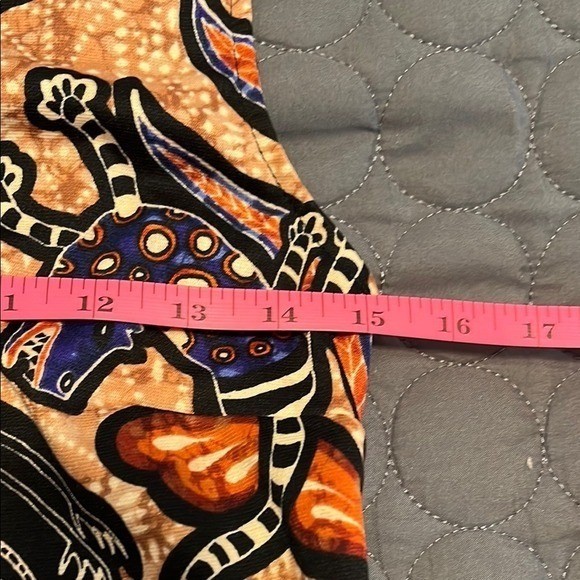 H&M Western Print Sleeveless A-Line Sundress with Stretch and Cut Out Back