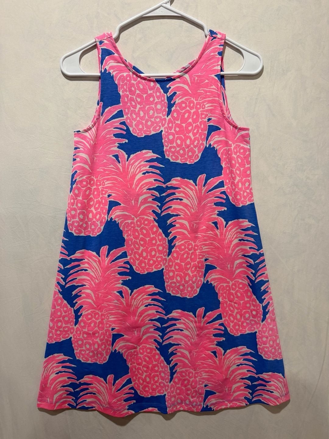 Lilly Pulitzer Kristen Swing Dress in Blue Haven Little Flamenco Pineapple Print