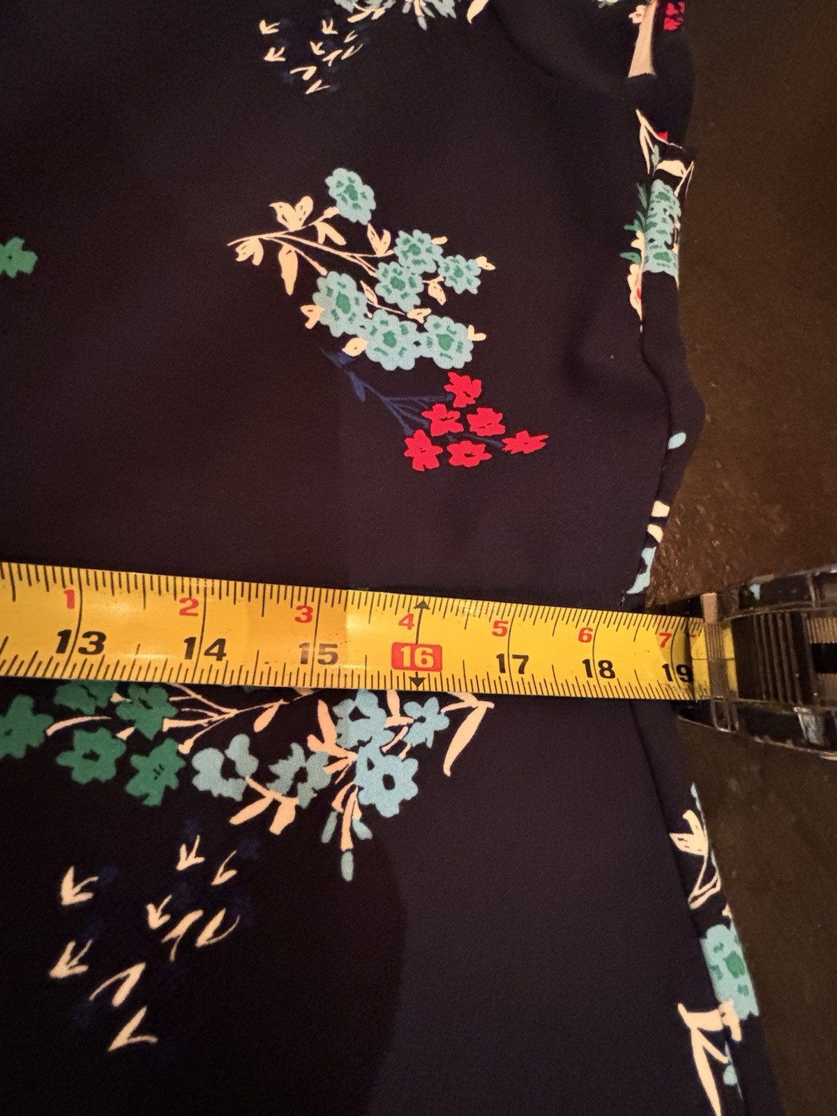 Draper James Women’s Cap Sleeve Dark Blue Navy Floral Slip-On Dress Size 1X