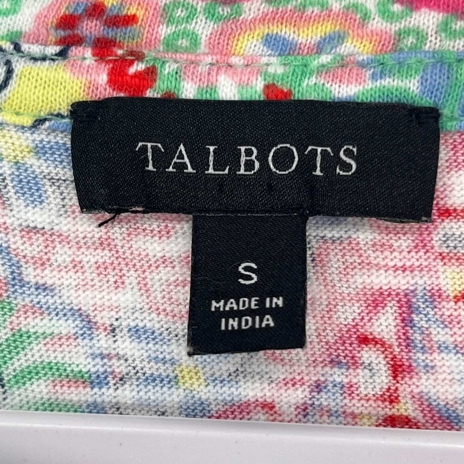 Talbots Paisley Floral Patchwork Boho Shift Dress Pink Cottagecore Scalloped S