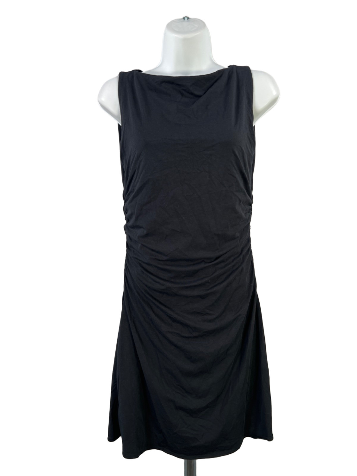 Abercrombie & Fitch Women’s Black High Neck Ruched Sleeveless Mini Dress – M