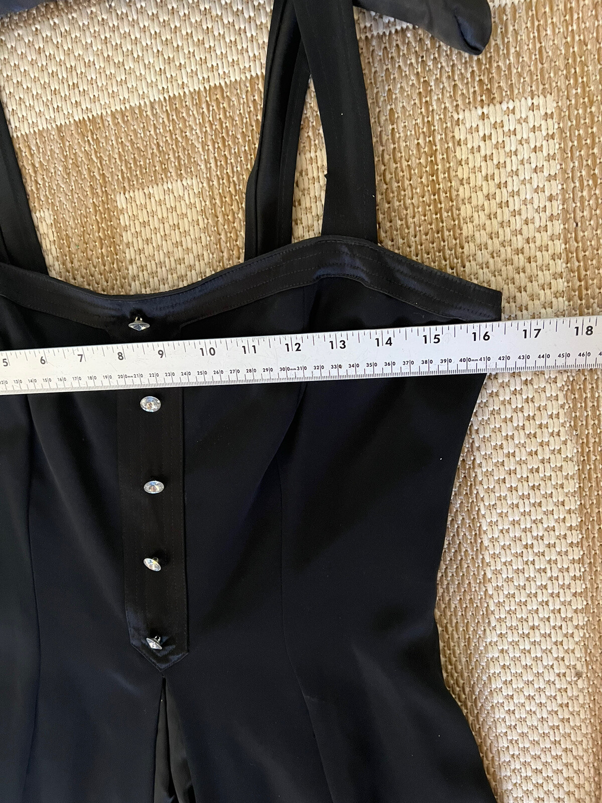 B’ZAR Vtg Blk 3 Piece.MaxiDress W/ High Front Slit/ /Trousers/ Scarf. Sz10.