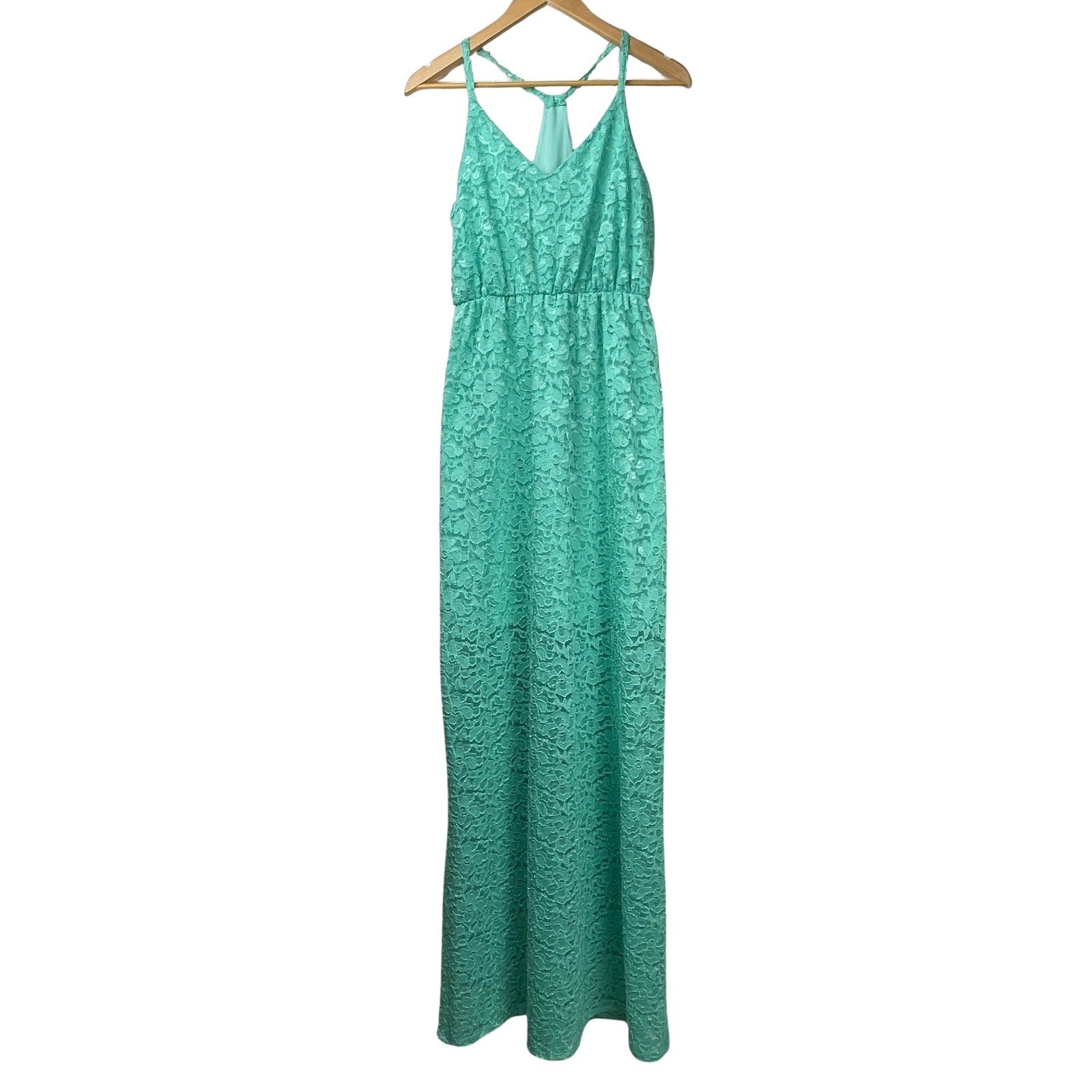 Judith March Mint Green Lace Maxi Dress Women’s Large L Boho Romantic Wedding