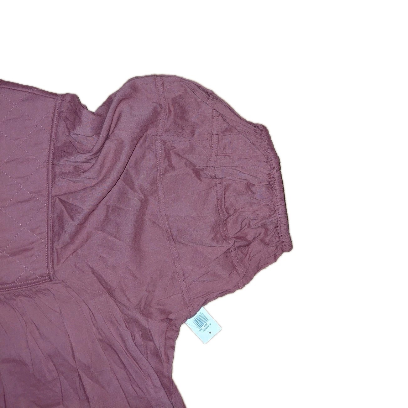 New Old Navy Size XXL Puff-Sleeve Quilted Mini Swing Dress Rust