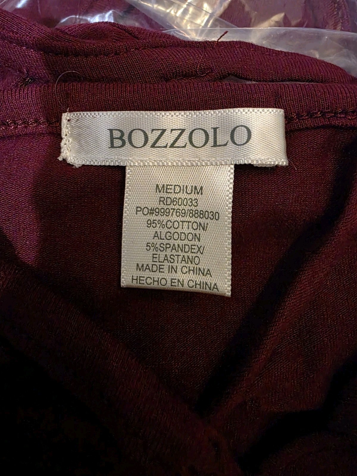 Bozollo Maroon Bodycon Maxi Double Side Slits Criss Cross Front & Back Size M
