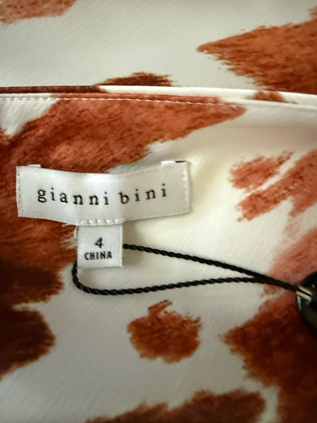 Gianni Bini Sami Cow Hide Satin Mini Dress New! Sz 4 Texas Longhorn UT