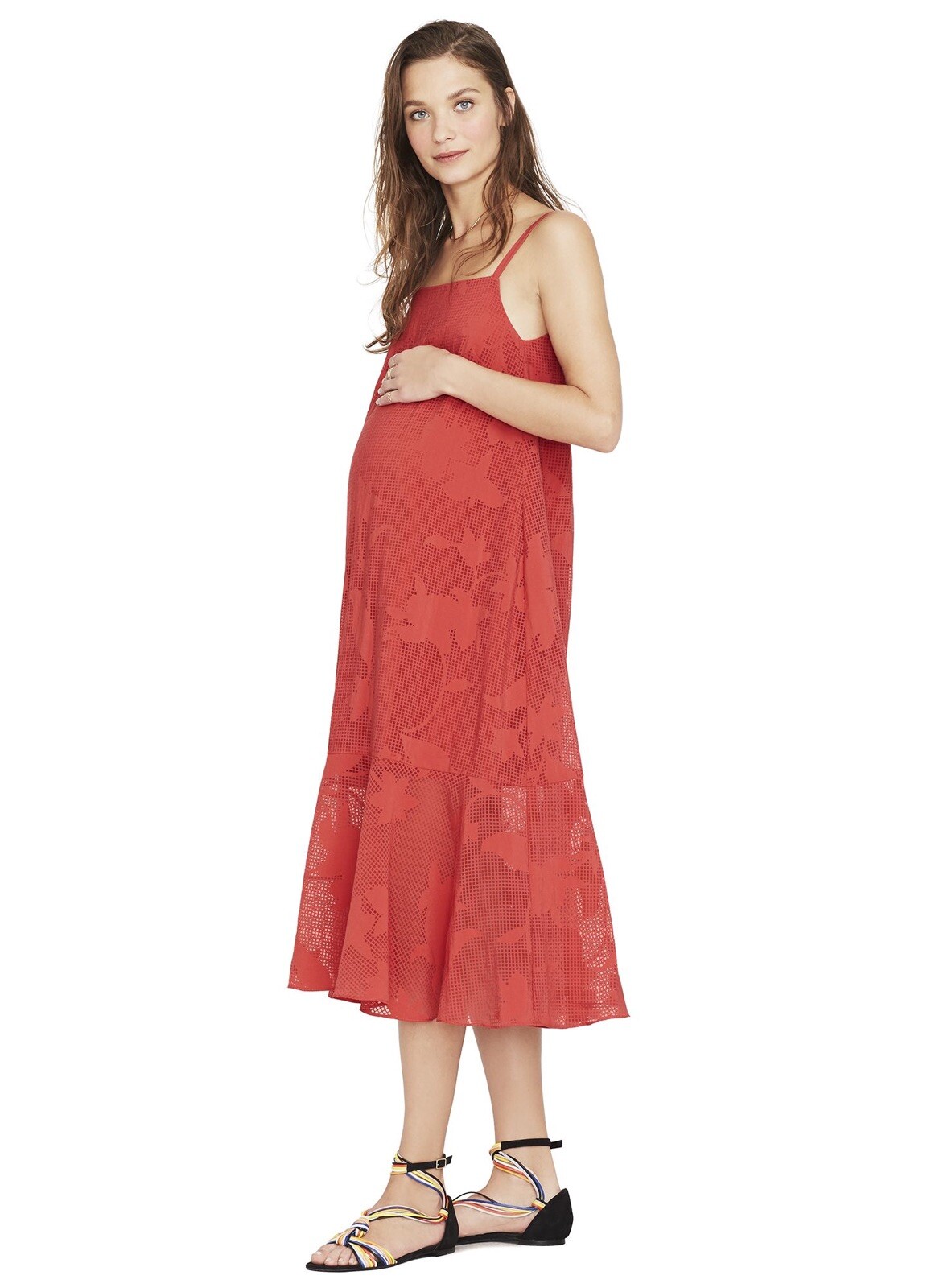 Hatch Maternity Women’s THE PAOLA DRESS Red Size 1 (S/4-6) NEW