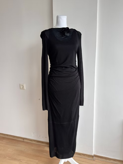 Filippa K Women’s Black Lyocell Cashmere Maxi Dress – XS/S – New With Tags