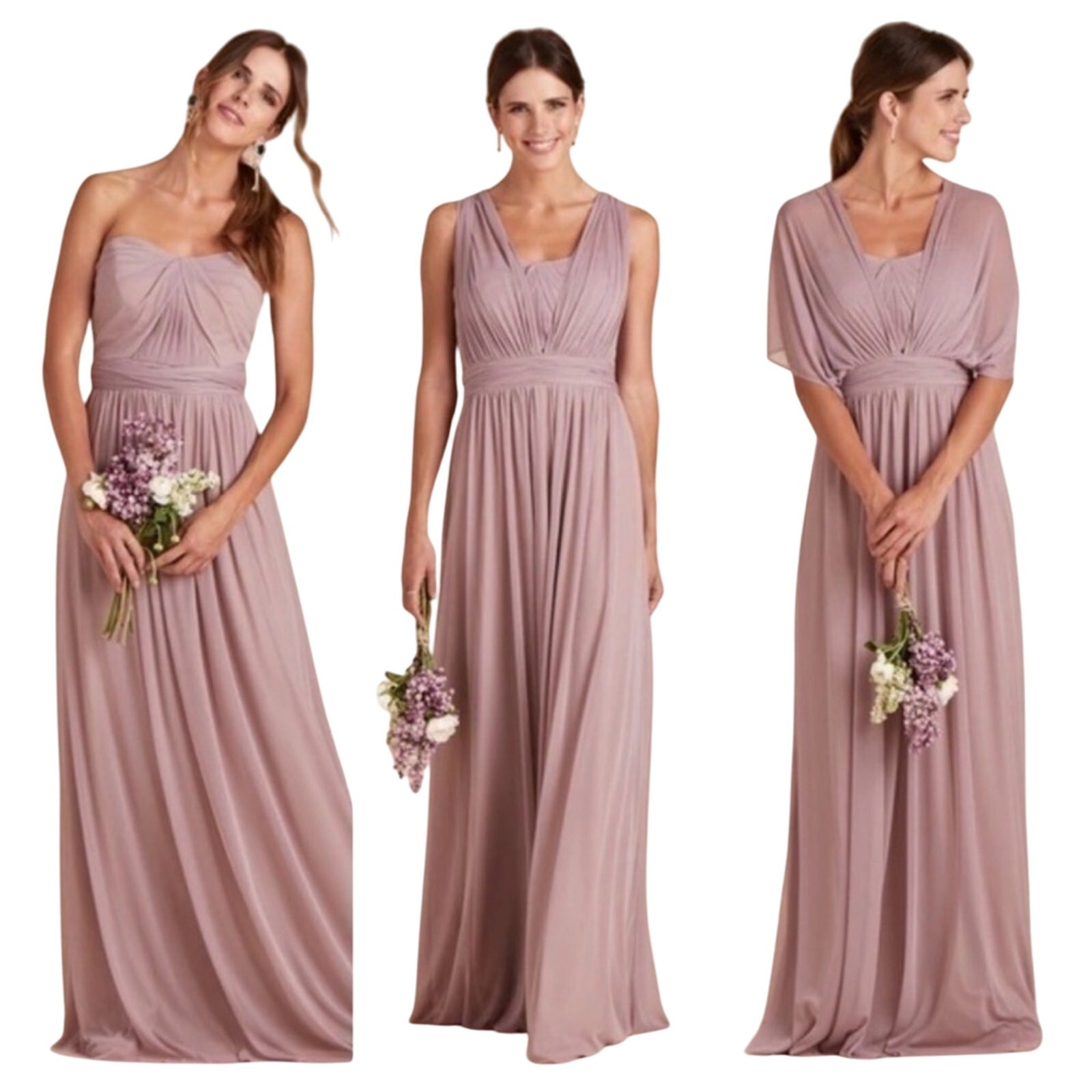 Birdy Grey Convertible Bridesmaid Dress XS Mauve Multiway Formal Gown NWT