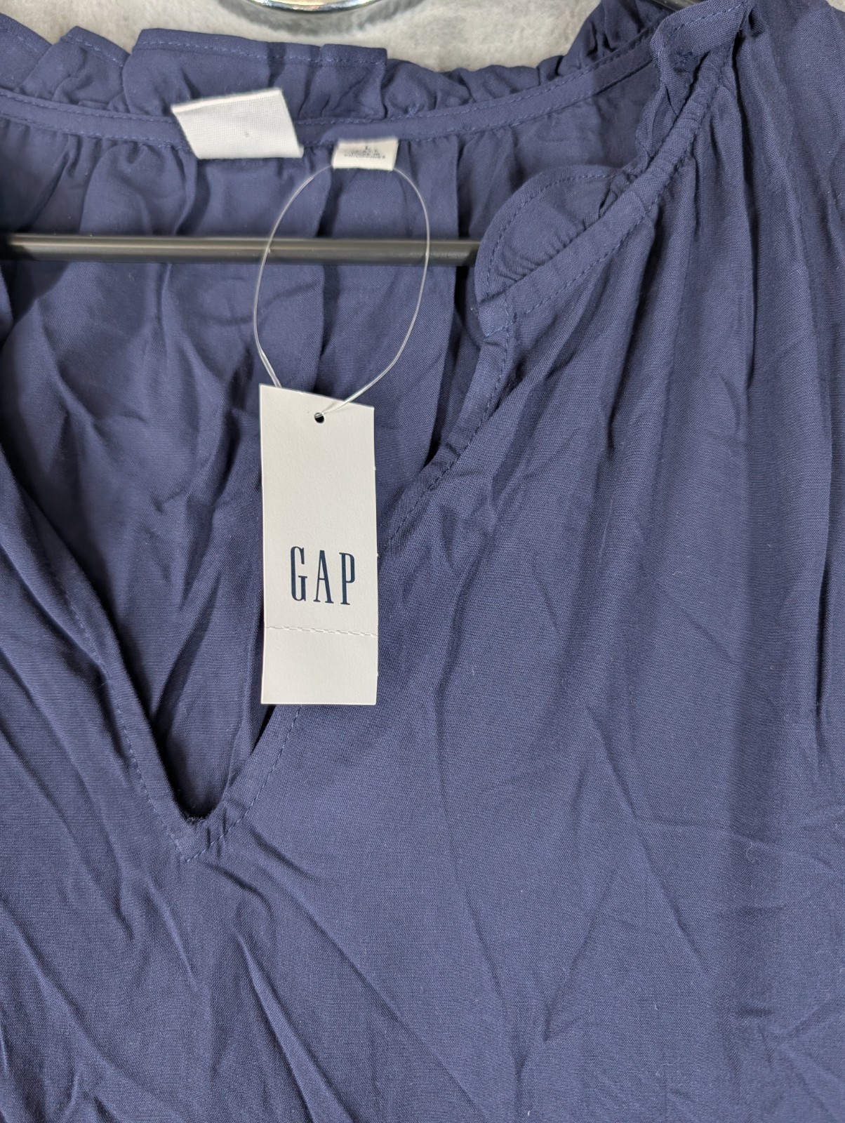 Gap Factory Womens Large Tall Navy Sleeveless Tiered Dress NWT Casual Boho Midi