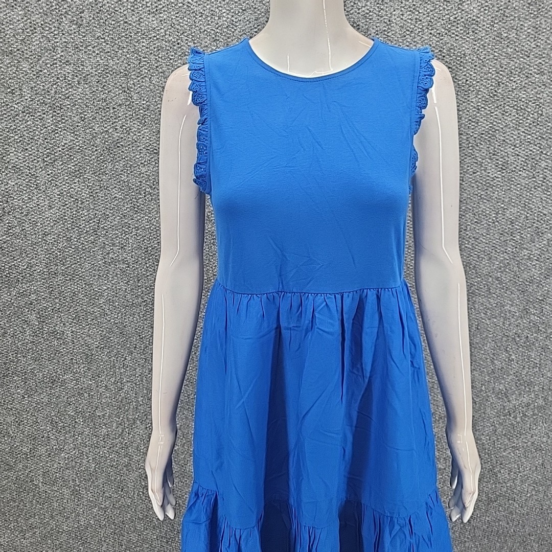 Destination 365 Womens Everyday Sleeveless Trendy Maxi Dress X-Small Size Blue
