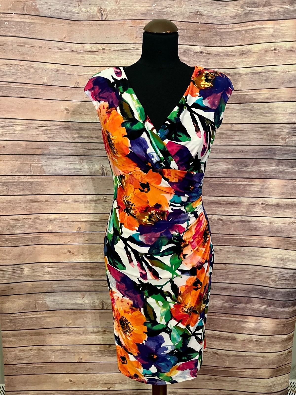 Lauren Ralph Lauren Vibrant Floral Faux Wrap Dress 2