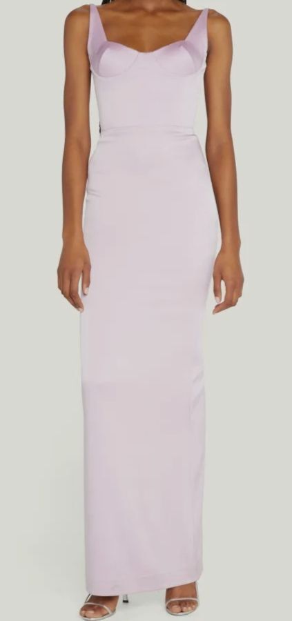 $2400 Alex Perry Women Purple Sweetheart Clove Bustier Column Dress Sz AU10 US6