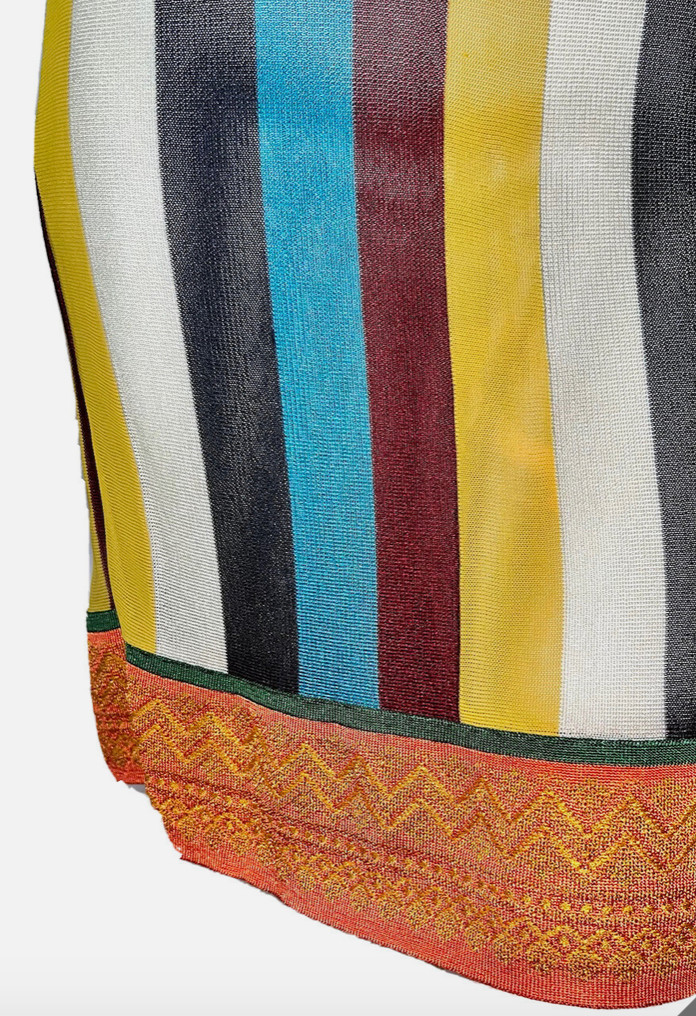 Vintage 1990’s JEAN PAUL GAULTIER Maille Ethnic Knit Dress Elements Indian Sari