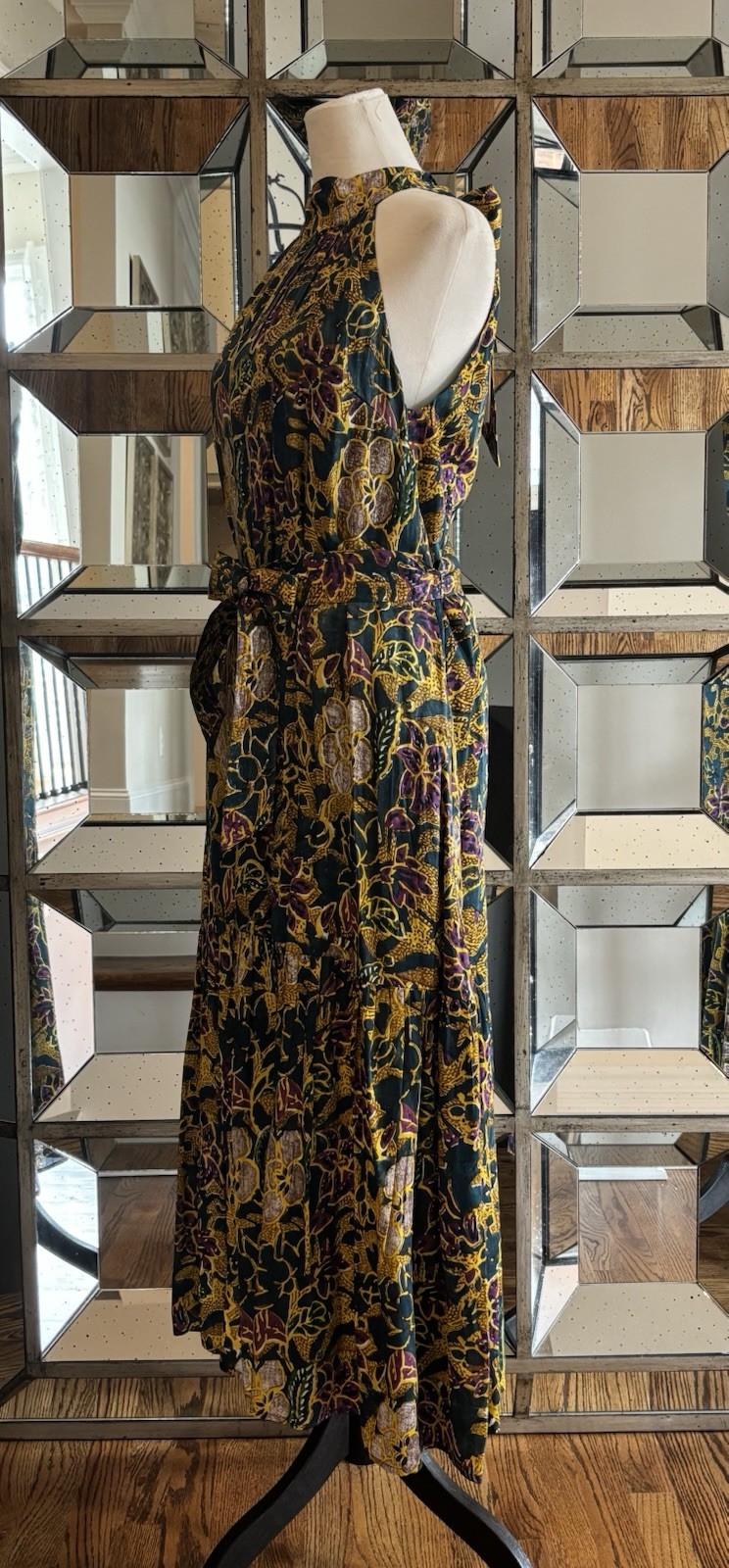 Cleobella Luella Ankle Dress Indo Block Print SZ XS New With Tags