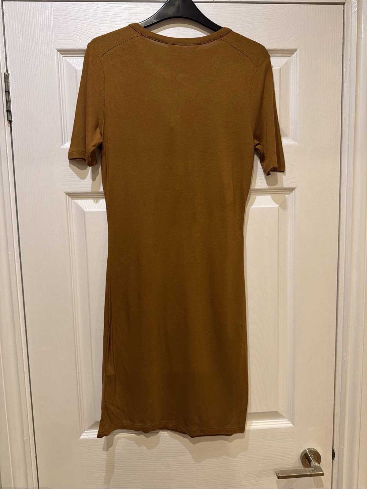 French Connection Earth Clay Solid Meadow Jersey Button Front Dress