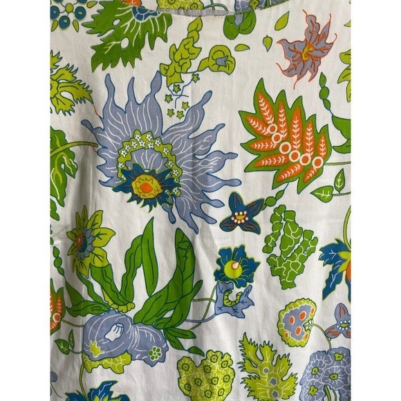 Gretchen Scott Sleeveless Cotton Shift Dress XL Resortwear Floral Lined Pockets