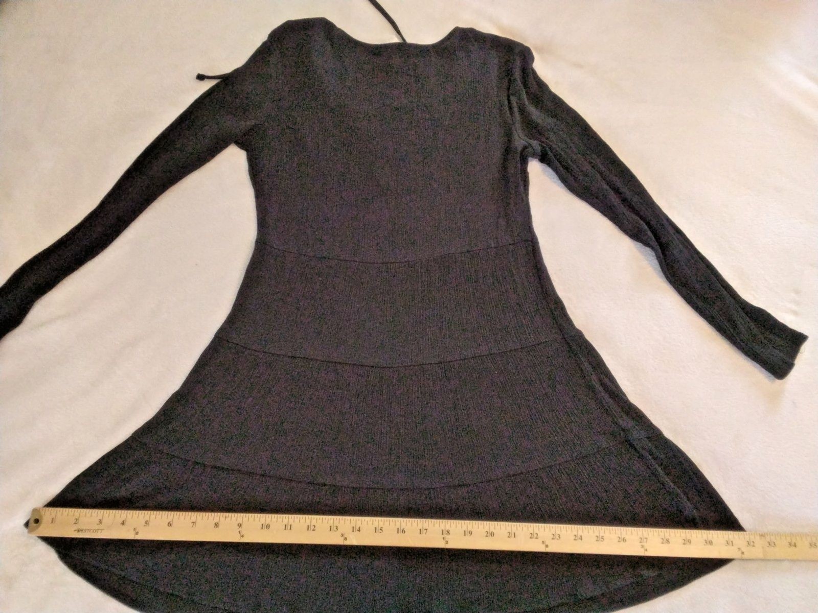 Black Rayon No Bounderies Light Summer Womens Flare Dress Size Medium With