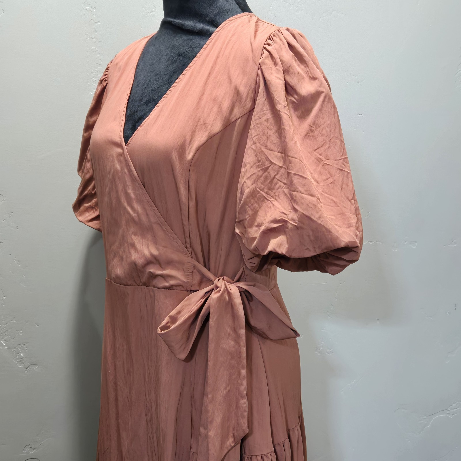 Bohme Maxi Dress Womens Sz Medium Rust Copper Bohemian Romantic