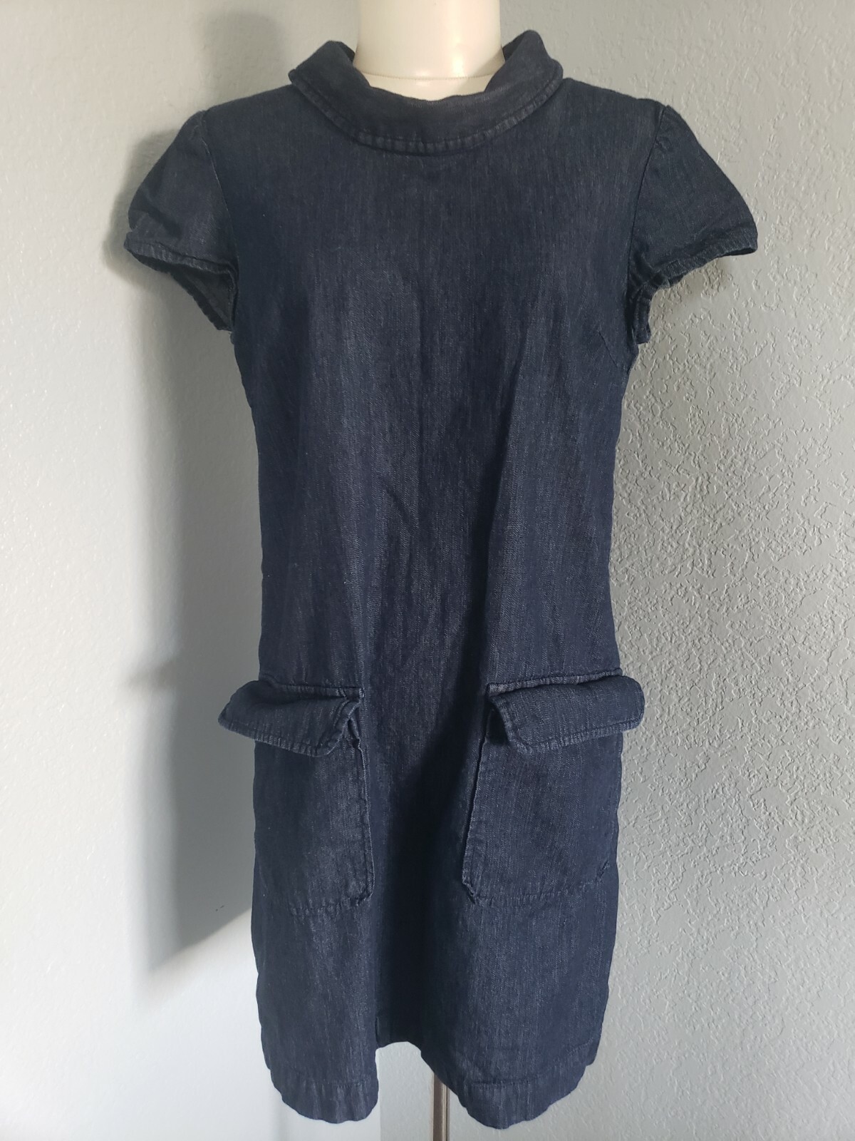 ZARA BASIC Denim Dress cap sleeve Blue USA Size Medium
