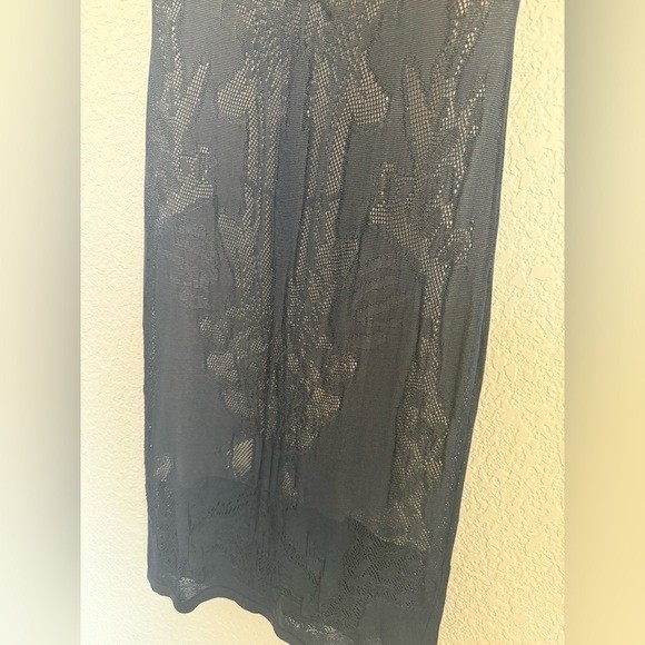 Elegant Deep Navy Lace Sheath Dress | Cap Sleeve Illusion | Fully Lined