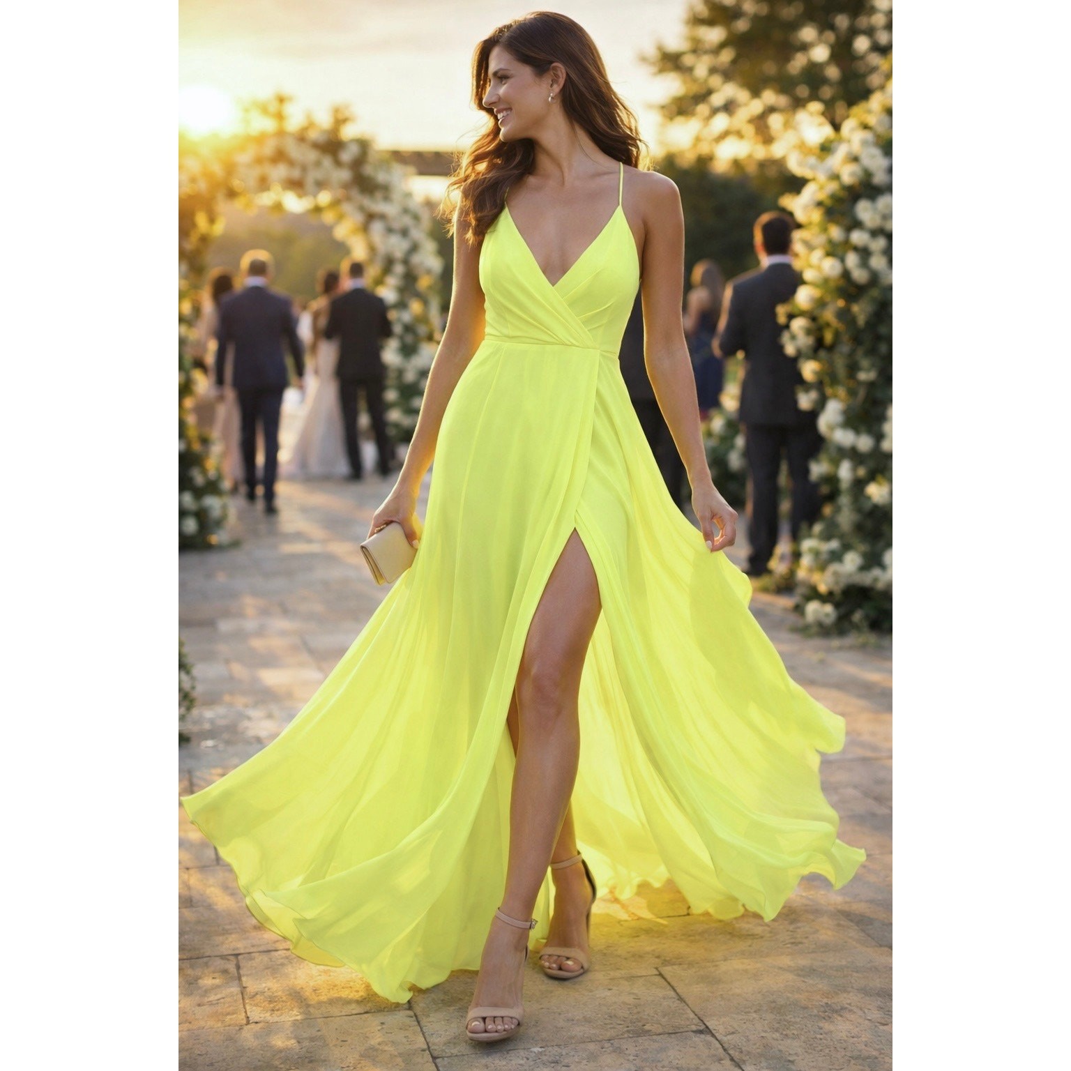 Jay Godfrey Neon Yellow Turner Maxi Gown — 6 Chartreuse Summer Wedding Guest