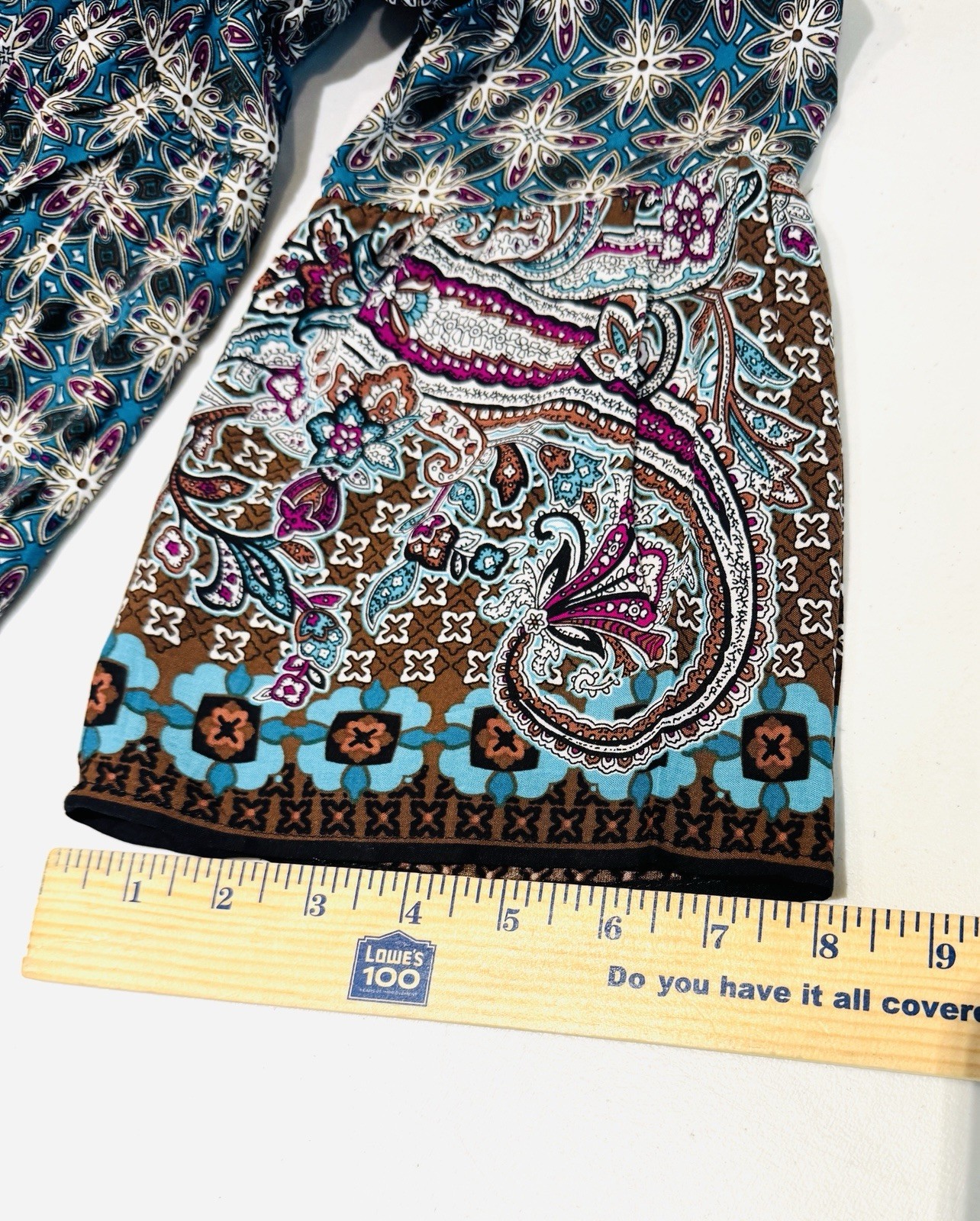 Suzanne Betro Boho Dress Size L Teal Colorful Pockets Women NWT